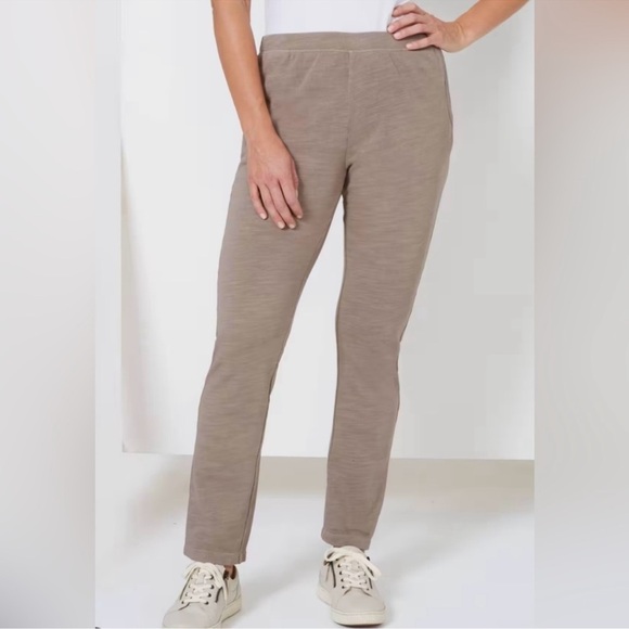 J. Jill Garment Dyed Light Mocha Slim Leg lounge Pants size large - Picture 4 of 8